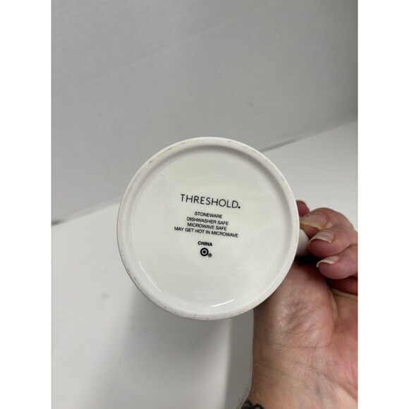 Threshold T Monogram Coffee Mug White, Black, Gold - Picture 7 of 7